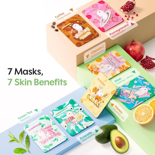 ZealSea Face Mask Skincare Facial Sheet Mask Spa Gifts for Kids Girls Women