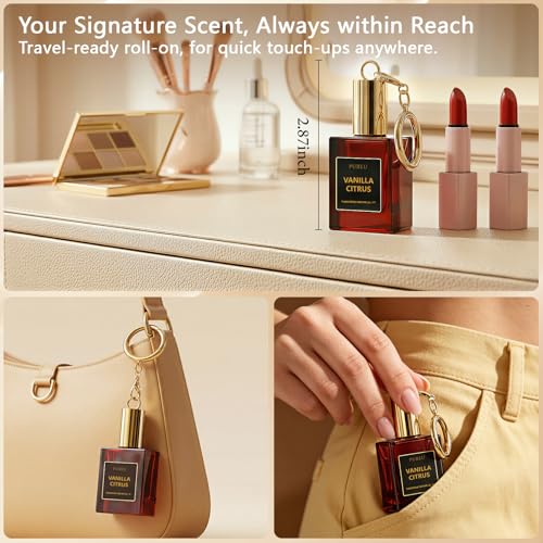 PUREU Pheromone Perfume for Women Roll On Vanilla Citrus Long Lasting Travel Size Vanilla Perfume Pheromones Oil for Women Fragrance Eau De Parfum, 0.34 Fl Oz/10ml, Made in USA