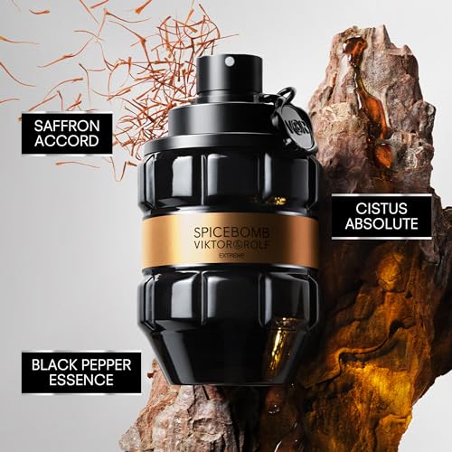 Viktor&Rolf - Spicebomb Extreme Eau de Parfum - Woody & Spicy - Cologne for Men - With Notes of Amber & Vanilla - 1.7 Fl Oz