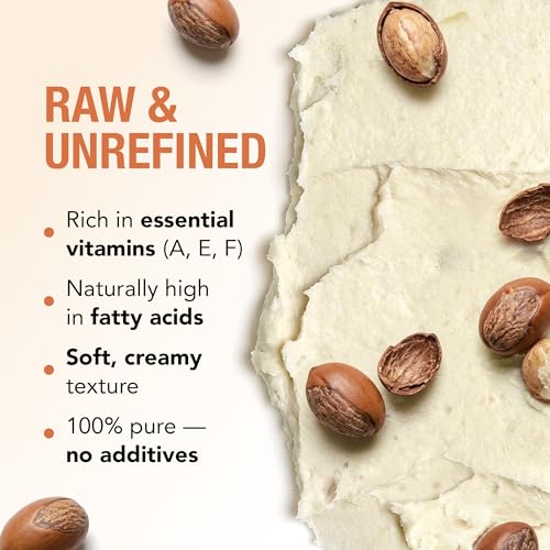 Ashanti Naturals White Raw Shea Butter | Unrefined African Shea Butter | Creamy Moisturizer for Easy Application - 15 oz