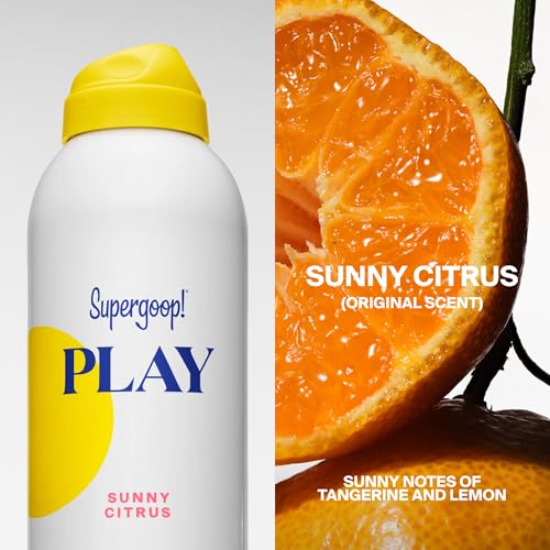 Supergoop! PLAY Antioxidant Body Mist w/Vitamin C - 6 fl oz - SPF 50 PA++++ Broad Spectrum Sunscreen - Body Spray - Great for Active Days - Sunny Citrus