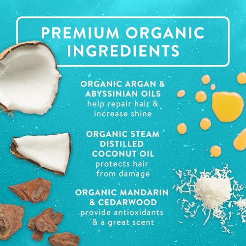 Badger Organic Argan Hair Oil, Restore a Healthy Shine to Dry Brittle Hair, Organic Moroccan Argan Oil Hair Moisturizer/Hair Serum, 2 fl oz Glass Bottle