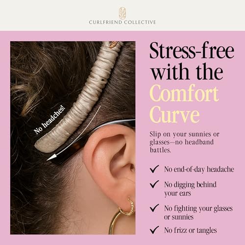 Curlfriend Collective Espresso Comfort Curve Silk Headband for Women
