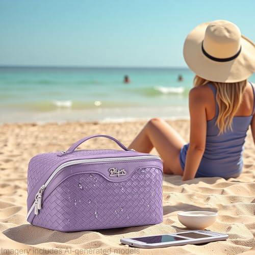 BOYATU Travel Makeup Bag Cosmetic Bags for Women: 3 Pcs Set Make up Bag