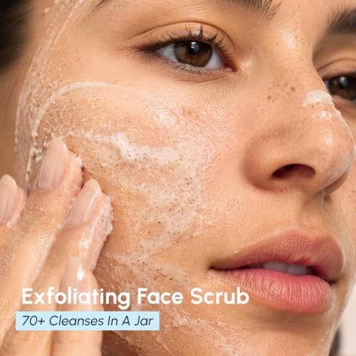MAREE Face Exfoliator – Microdermabrasion Facial Scrub & Exfoliating Face Wash for Women – Collagen & Glycolic Acid – Gentle Scrub and Exfoliant – Men Exfoliating Scrubber – Exfoliante Facial Cleanser