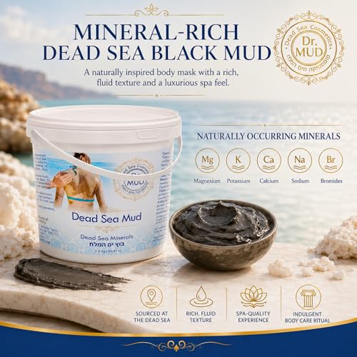 Dr. Mud's Dead Sea Mud Body Mask – Spa Quality Body Treatment, Deep Cleansing Skincare Detox Product for Men & Women