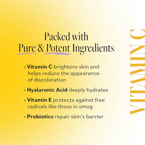 DERMA E Vitamin C Concentrated Serum, 2 Oz, with Hyaluronic Acid, Vitamin E & Aloe, All Natural, Antioxidant-Rich Concentrated Formula, Hydrating & Brightening Vitamin C Face Serum