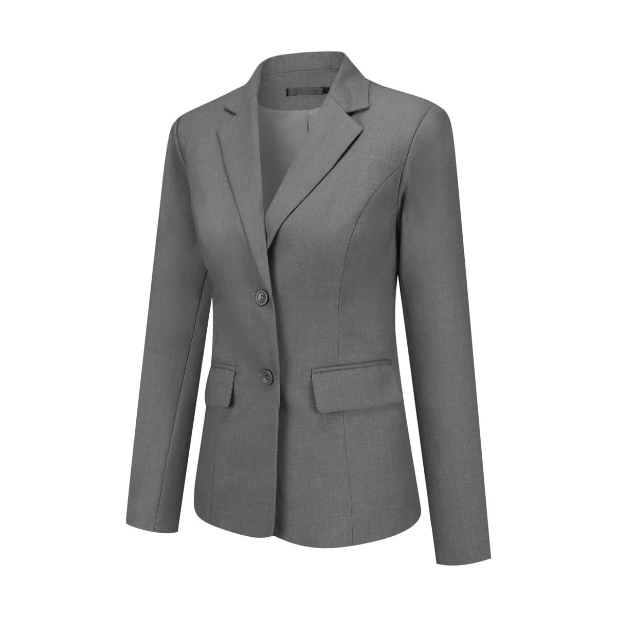 YUNCLOS Women's 2 Pieces Office Suit Set Long Sleeve Blazer Jacket and Suit Pants, Small Dark Gray
