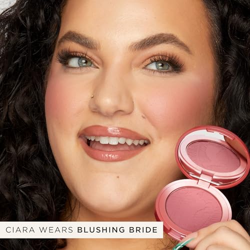 tarte Amazonian clay 12-hour blush – Mineral Pigment Sheer Blush with Vitamin E & Olive Oil for Lightweight Longwear & Buildable Coverage, Vegan & Cruelty-Free, full size, blushing bride