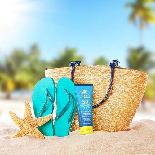 Ocean Potion SPF 50 Sunscreen Body Lotion, Broad Spectrum UVA/UVB Sun Protection with Aloe and Vitamin E, Water-Resistant Non-Greasy Sunscreen, 6.8 oz