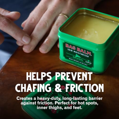Bag Balm Vermont's Original Skin Moisturizer - Full Body Hydrating Skin Care: Dry Hands, Lips, Face, Feet & More - Unscented, Cruelty & Paraben Free - Day & Night, Men & Women (4oz Tin, Made in USA)