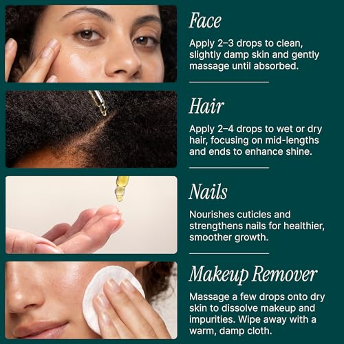 SOULSATION Pure Jojoba Oil for Skin, Hair, Face & Body 100% Natural, Cold Pressed, Unrefined | Non-GMO, EWG Verified, Cruelty-Free, Vegan Moisturizing Oil for Dry Skin, Scalp & Beard 6oz