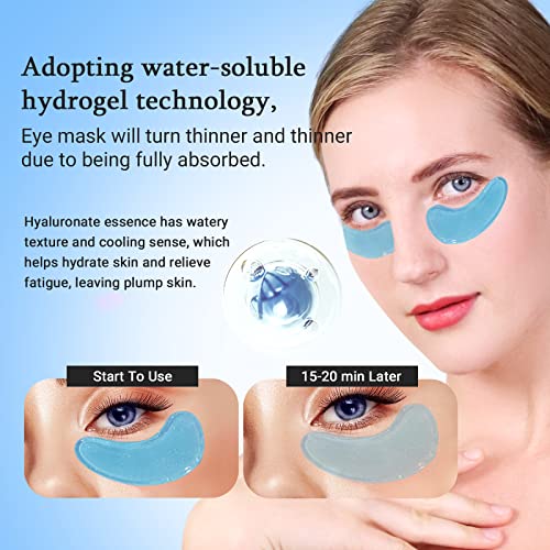 PEAUAMIE Under Eye Patchs Hyaluronic Acid Eye Mask for Dark Circles and Puffiness Wrinkle Eye Bags 30 Pairs