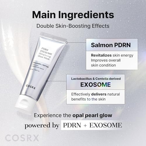 COSRX PDRN EXOSOME Glaze Wrapping Overnight Mask, Instant Glow, 1.69 fl oz