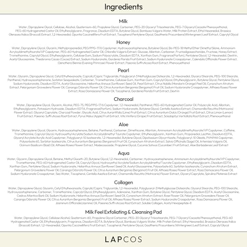 LAPCOS K Beauty Daily Sheet Face Mask Variety Pack 7+1 Version 1, Pack of 8