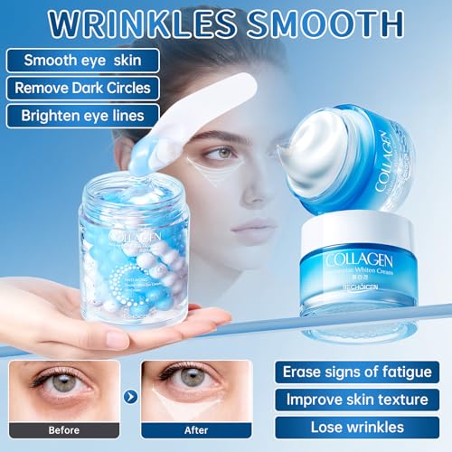 Collagen Skincare Set for Women – 7Pcs Face Care Kit with Cleanser,Toner,Serum,Eye Cream,Face Cream & Masks – Hydrating,Firming & Nourishing Routine,Gentle for All Skin Types,Great Gift Idea