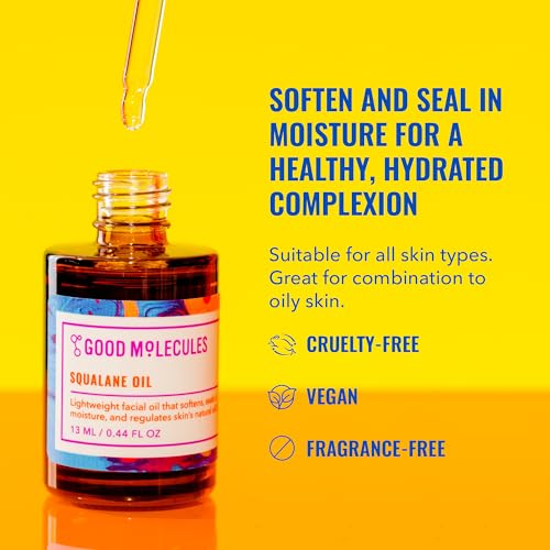 Good Molecules Squalane Oil for Face, Lightweight Facial Oil, 13 ml