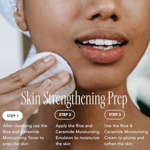 The Face Shop Rice Ceramide Moisturizing Skincare Set - Toner & Moisturizer, Korean Skin Care with Rice Water, Gift Set, Travel Size, Hydrating for Dry Skin