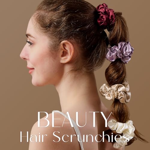 ZIMASILK 100% Pure Mulberry Silk Hair Scrunchies for Women