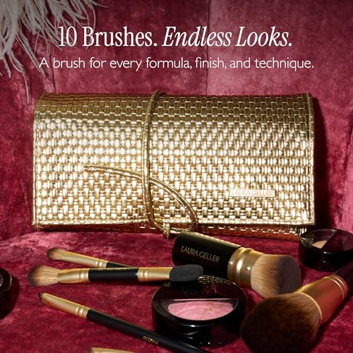 LAURA GELLER The Brush Vault - Makeup Brush Collection- 10 Count