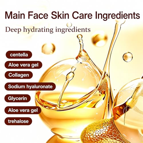 Snail Mucin Facial Skincare Set for Women, Suitable for All Skin Types - Deep Moisturizing & Nourishing with Collagen, Birthday & Valentine's Day Gift - Anti-aging Skin Care Set, Face Kits Daily Care
