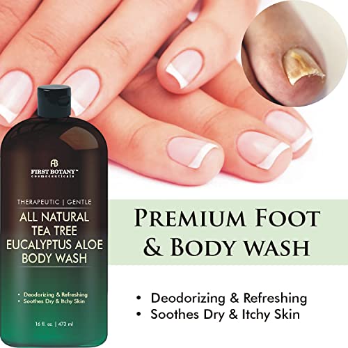 Tea Tree Eucalyptus Body Wash & Skin Cleanser for Women & Men, 16 Fl Oz