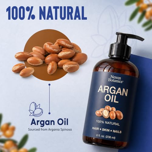 Argan Oil for Hair Growth 8fl oz - Hydrating Facial Oil for Gua Sha Massage