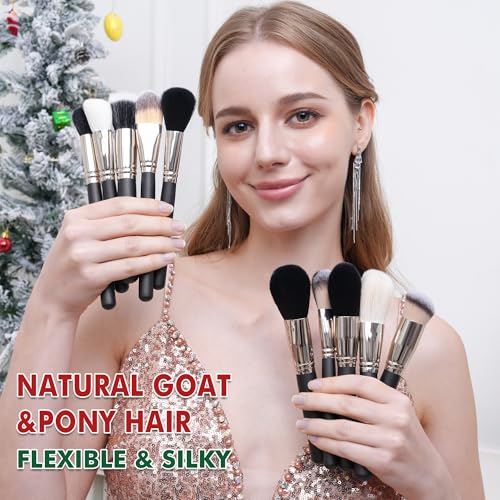 Bueart Design 42Pcs PRO Grade Makeup Brushes Set Ultra Soft (Black)