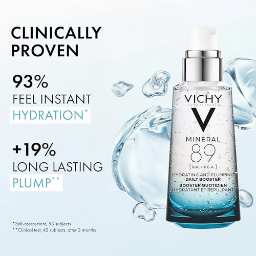 Vichy Mineral 89 Booster, Hyaluronic Acid Serum, Skin Barrier Repair, 1oz