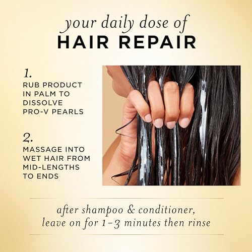 Pantene Miracle Rescue Deep Conditioner with Melting Pro-V Pearls - For Dry, Damaged, or Color-Treated Hair - Intense Moisture & Repair - 8.0 Oz