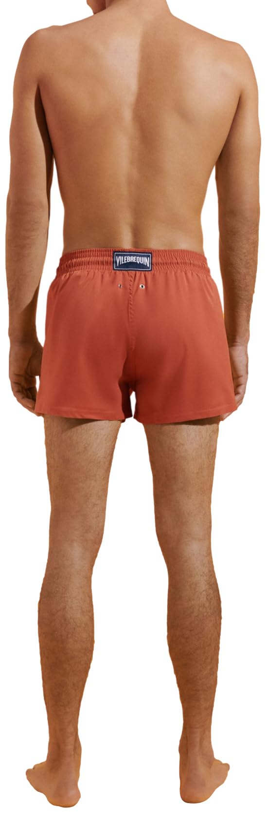 Men Swim Trunks Short And Fitted Stretch Solid Tomette,L