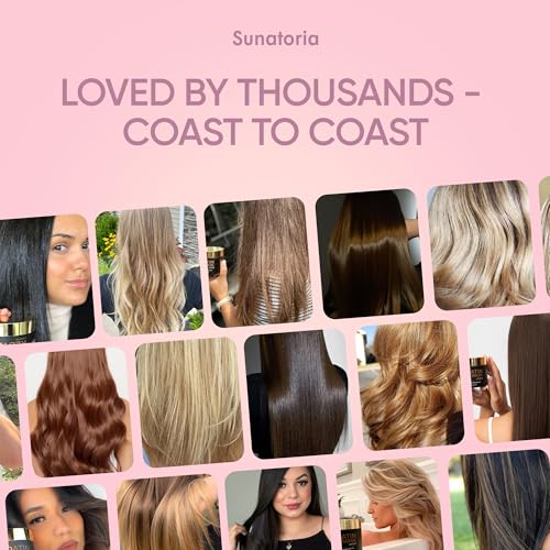SUNATORIA Keratin Hair Mask - Deep Repair for Dry, Damaged Hair - Hydrolyzed Keratin, Hyaluronic Acid, Argan Oil and Collagen - Sulfate-Free, Paraben-Free | 8.5 fl oz