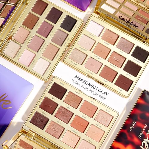 tarte tartelette matte Amazonian clay palette – Full-Size Eyeshadow Palette, Cool-Toned Longwear Buildable Makeup, Perfect for Travel, Vegan & Cruelty-Free