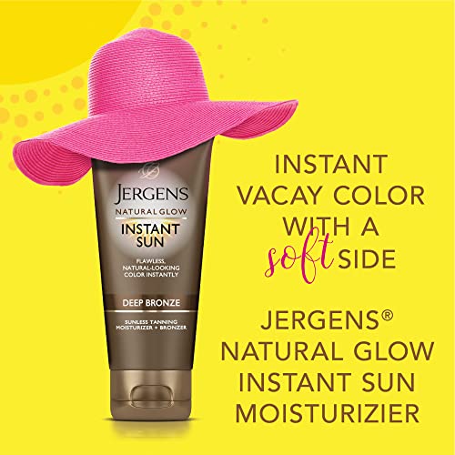 Jergens Natural Glow Instant Tanning Moisturizer, Deep Bronze, 6 fl oz