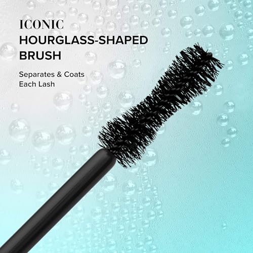 Too Faced Better Than Sex Waterproof Mascara | Volumizing and Lengthening Waterproof Mascara + Hourglass Brush | Formula for Dramatic Lashes | Cruelty-Free Eye Makeup, Black, Travel Size, 0.17 Fl Oz