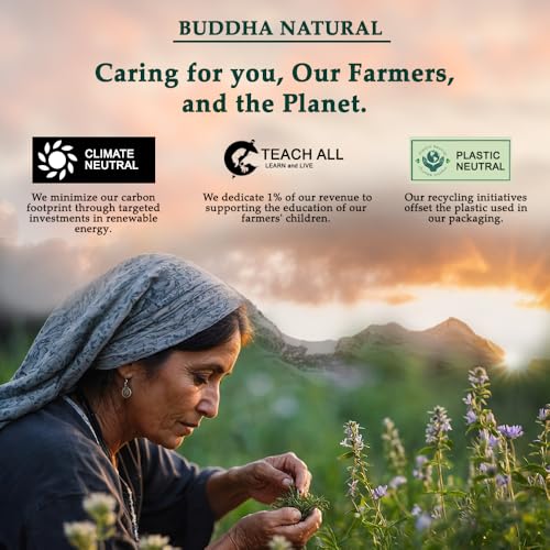 Buddha Natural Hair Oil for Greys & Whites (150 ml, 5.1 Oz) - Restore Natural Black Color of Hair With Unique Herbs oil blend For Men and Women - 100% Ayurvedic - No Mineral Oil