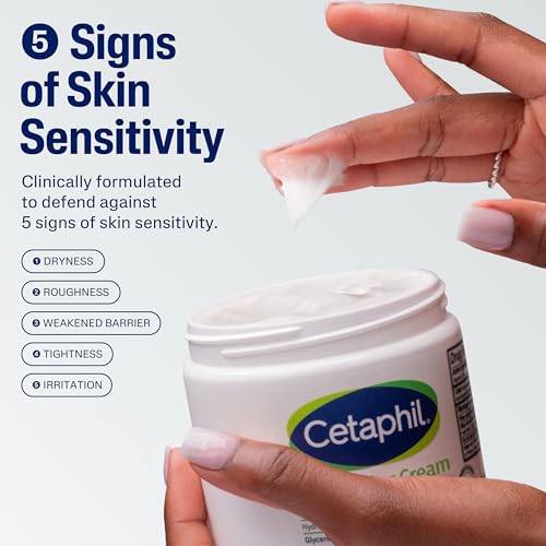 Cetaphil Moisturizing Cream, Dry Sensitive Skin, Fragrance Free, 16oz 2Pk