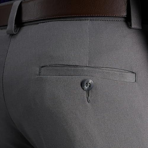 Haggar Mens Hc71080 Casual Pants, Heather Grey, 36W x 29L US