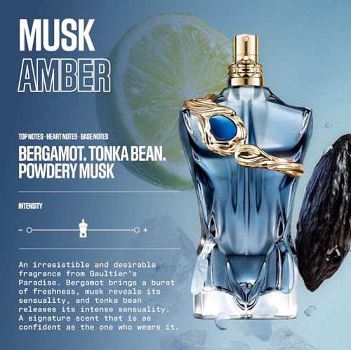 Jean Paul Gaultier Le Beau Narcisse Eau de Parfum for Men - Long Lasting Amber Musk Men's Cologne with Bergamot, Musk & Tonka Bean - Designer Fragrance Spray, 4.2 oz