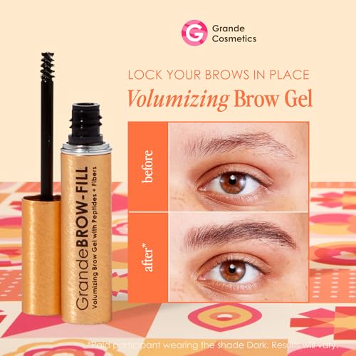 Grande Cosmetics GrandeBROW-FILL Volumizing Brow Gel, Medium, 0.14 fl oz