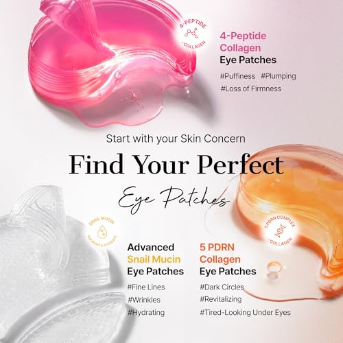 COSRX Pink Peptides Collagen Hydrogel Eye Patch for Puffy Eyes (60)