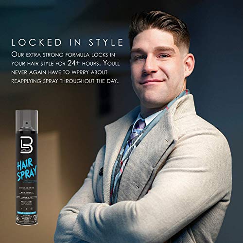 L3 Level 3 Hair Spray for Men, Strong Long-Lasting Hold, 12.95 fl oz