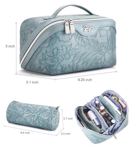 BOYATU Travel Makeup Bags Cosmetic Organizer Bag: Floral Make up Bag