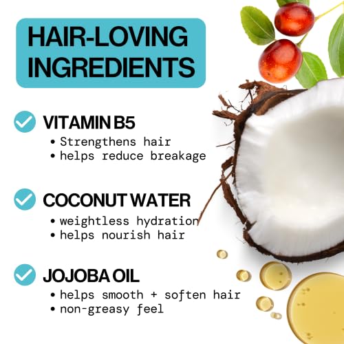 Pacifica Coconut Milk Hair Detangler Spray – Leave-In Conditioning Elixir for Tangle-Free Hair – Instantly Detangles Knots, Adds Shine & Moisture, Prevents Breakage & Frizz – Vegan & Cruelty-Free