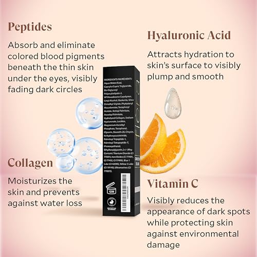 Fièra Luxury Concealer with Anti-Aging - All Day Coverage for Dark Circles, Fine Lines, Wrinkles & Spots - Bisque, 0.5 Ounce