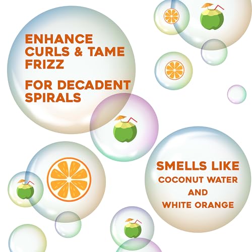 OGX Quenching + Coconut Curls Frizz-Defying Styling Milk, Nourishing Leave-In Hair Treatment with Coconut, Citrus Oil & Honey, Paraben-Free and Sulfated-Surfactants Free, 6 fl oz