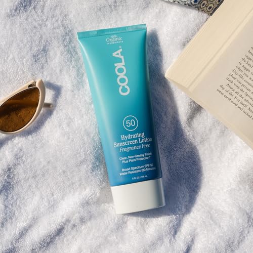 COOLA Hydrating SPF 50 Sunscreen Lotion, Fragrance Free, 5 oz