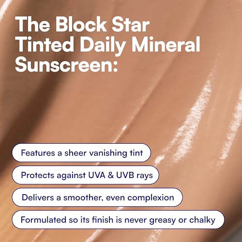 Bliss Block Star Tinted Mineral Face Sunscreen SPF 30 - 1.4 Fl Oz - Radiant