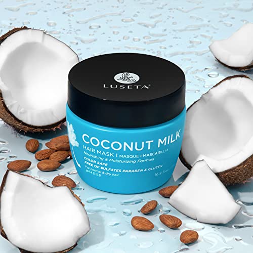 Luseta Coconut Milk Hair Mask for Dry Hair, Deep Hydration 16.9 Oz
