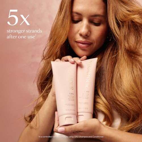 VEGAMOUR GRO Revitalizing Shampoo - Plant-Powered with Karmatin™ Peptide & Caffeine, Gently Cleanses, Builds Strength & Resilience, Vegan & Cruelty-Free